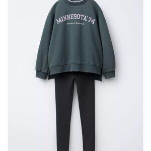 Zara Kids Matching Set - Dark Green and Black